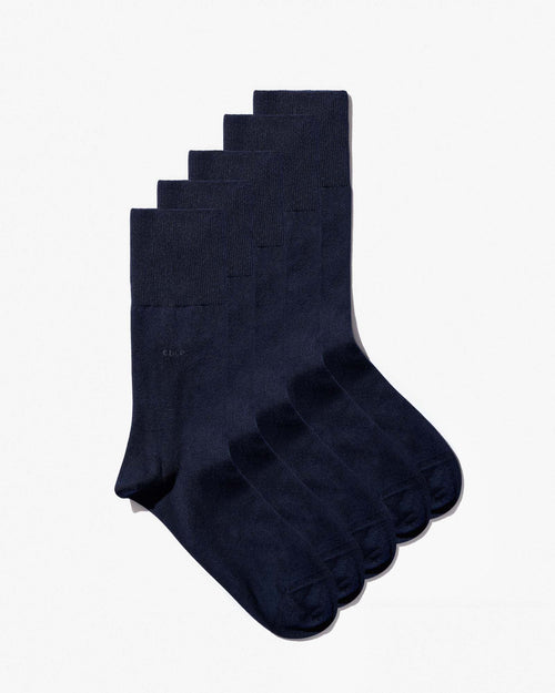 Mid-Length Socks in Navy Blue ### main_image