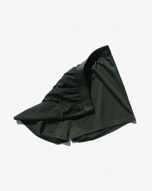 Folded Lyocell Boxer Shorts in Army Green