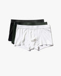 3 × Lyocell Boxer Trunk in Black + Army Green + White
