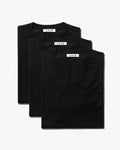 3-pack Lyocell V-Neck Midweight T-Shirt in Black