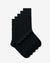 5 × Bamboo Mid-Length Socks in Black 