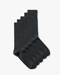 5 × Bamboo Mid-Length Socks in Charcoal Grey #thumbnail