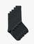 5 × Bamboo Mid-Length Socks in Charcoal Grey #thumbnail