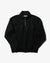 Heavy Terry Half-Zip Sweatshirt in Black made from Recycled and Organic Cotton