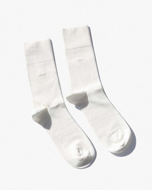 Bamboo Mid-Length Socks in White