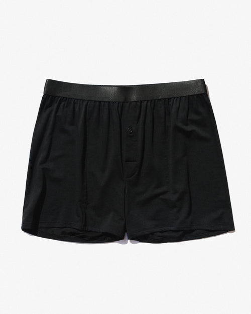 Lyocell Boxer Shorts in Black ### main_image