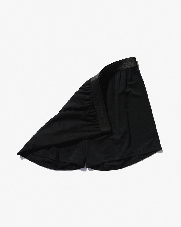 Folded Lyocell Boxer Shorts in Black