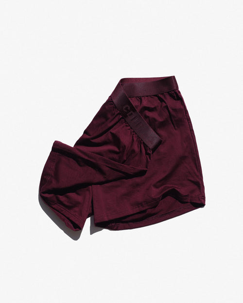 Moisture Wicking Lyocell Boxer Shorts in Burgundy