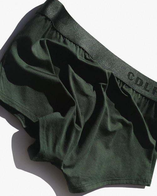 Moisture Wicking Lyocell Boxer Trunk in Army Green