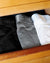 Underwear Drawer of Boxer Brief in Black + Sky Grey + White