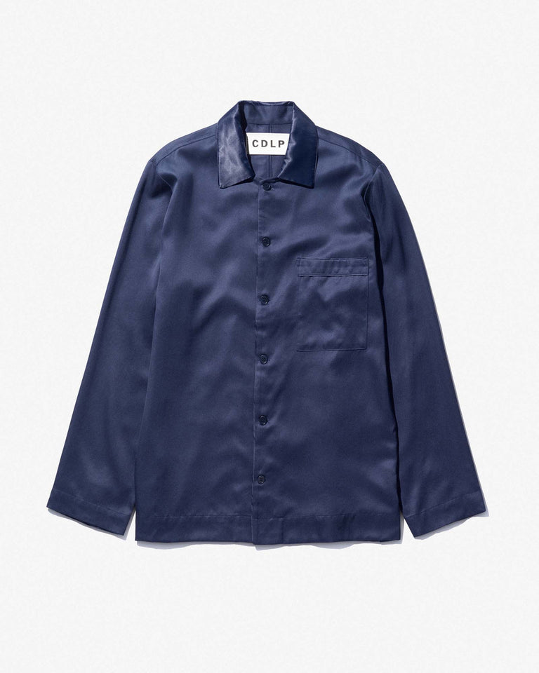 Home Shirt Navy Blue made of Lyocell 