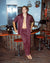 Melker standing in the kitchen wearing Home Shirt Short-Sleeve in Burgundy