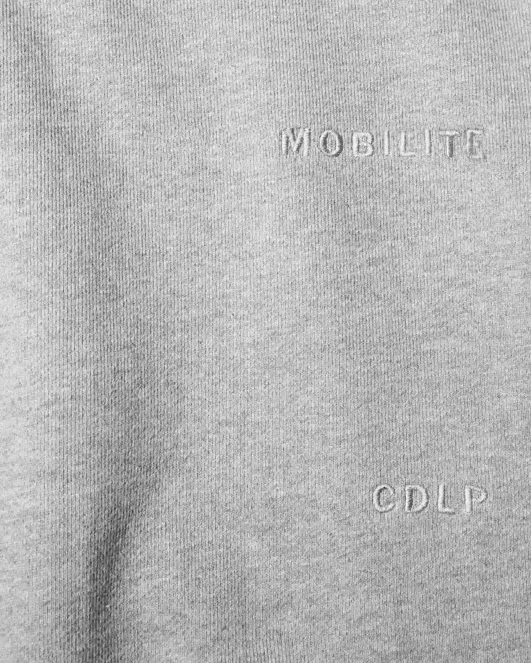 Heavy Terry Hoodie in Melange Grey with embroidered branding