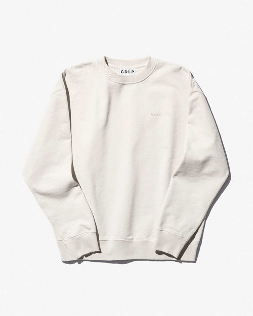 Heavy Terry Sweatshirt in Off White made of Recycled and Organic Cotton