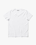 Lyocell V-Neck Midweight T-Shirt in White